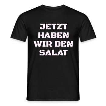 Maintenant, nous avons la salade - T-shirt homme - noir - Devant - AI Model Male 178 light (178cm)
