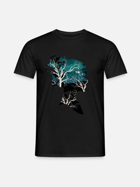 Vintage Woman Frau Baum Wunderbaum Geschenkidee - Männer T-Shirt - Schwarz