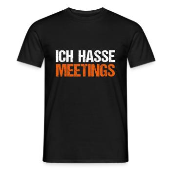 Funny Office Work Meeting Colleagues Fun Gift - Men's T-Shirt - black - Front - AI Model Male 178 light (178cm)