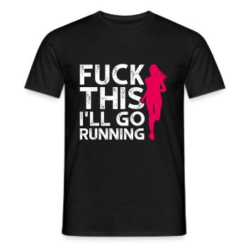 Cadeau de jogging drôle de coureur de marathon - T-shirt homme - noir - Devant - AI Model Male 178 light (178cm)