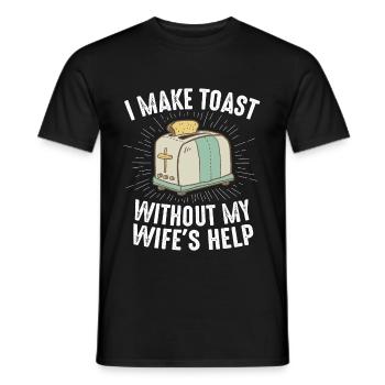 Lustiges Ehemann Gatte Hobbykoch Fun Geschenk cool - Männer T-Shirt - Schwarz - Vorne - AI Model Male 178 light (178cm)