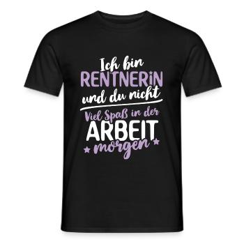 Rente Rentnerin Ruhestand Spruch Abschiedsgeschenk - Männer T-Shirt - Schwarz - Vorne - AI Model Male 178 light (178cm)