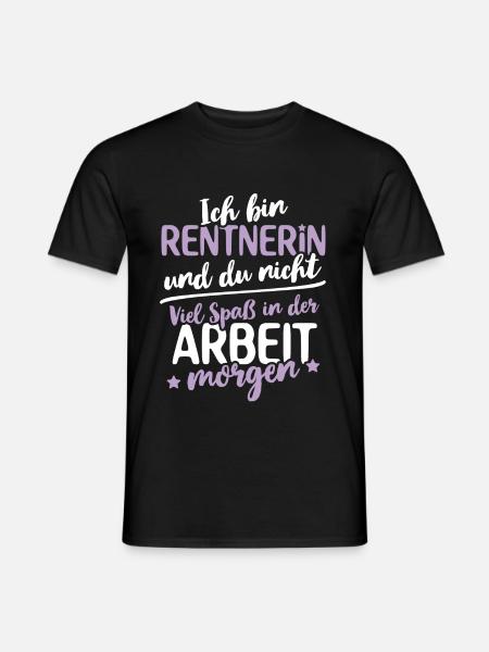 Rente Rentnerin Ruhestand Spruch Abschiedsgeschenk - Männer T-Shirt - Schwarz