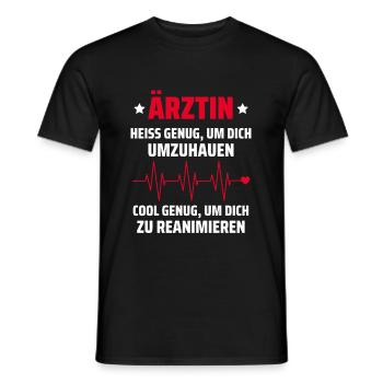Heiße Ärztin lustiger Spruch Doktor Fun Geschenk - Männer T-Shirt - Schwarz - Vorne - AI Model Male 178 light (178cm)