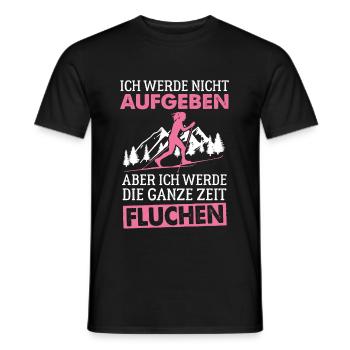 Ich werde nicht aufgeben Langlauf Langläuferin Fun - Männer T-Shirt - Schwarz - Vorne - AI Model Male 178 light (178cm)