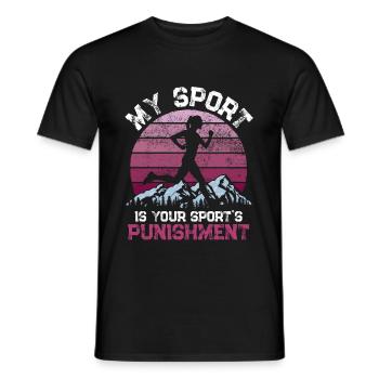 Lustiges Läuferin Joggerin Laufen Cardio Fitness - Männer T-Shirt - Schwarz - Vorne - AI Model Male 178 light (178cm)