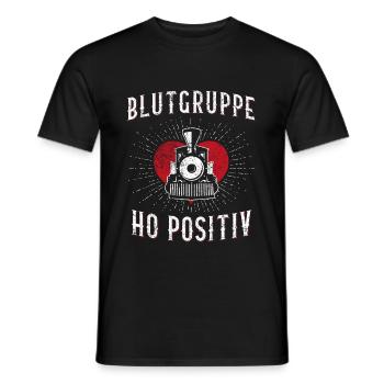 Blood group H0 positive model railway model building - Men's T-Shirt - black - Front - AI Model Male 178 light (178cm)