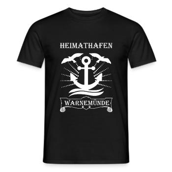 Warnemünde Ostsee Küste Urlaub Strand Möwen Motiv - Männer T-Shirt - Schwarz - Vorne - AI Model Male 178 light (178cm)