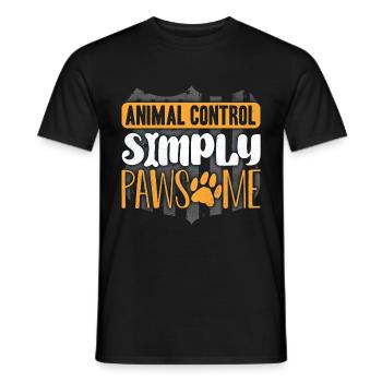 Agent de contrôle des animaux Simply Pawsome - T-shirt homme - noir - Devant - AI Model Male 178 light (178cm)
