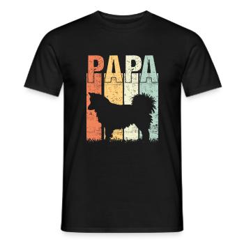 Chien islandais Spitz islandais Papa Papa - T-shirt homme - noir - Devant - AI Model Male 178 light (178cm)