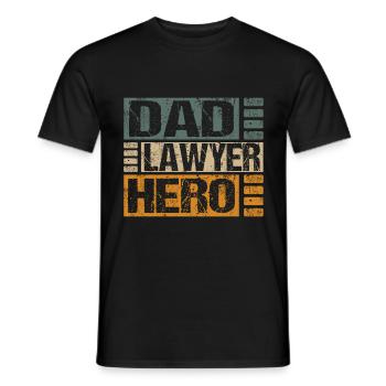 Anwalt Papa Spruch Sprüche Lustige witzige Cool - Männer T-Shirt - Schwarz - Vorne - AI Model Male 178 light (178cm)