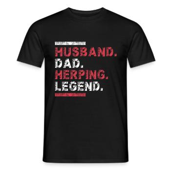 Herping Herpétologie Herpétologiste Papa Spruch - T-shirt homme - noir - Devant - AI Model Male 178 light (178cm)