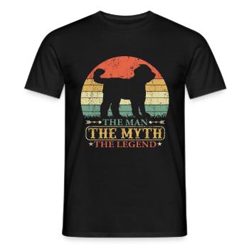 Cavoodle Cavapoo Hund Mix Dad Papa Vintage - Männer T-Shirt - Schwarz - Vorne - AI Model Male 178 light (178cm)