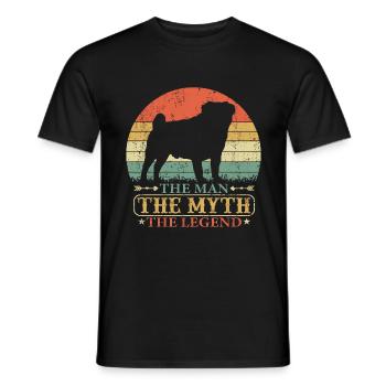 Chug Dog Dad Vintage pour Master Papa - T-shirt homme - noir - Devant - AI Model Male 178 light (178cm)