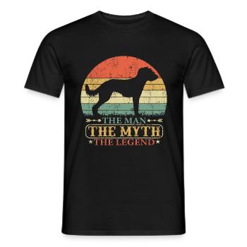 Bedlington Whippet Hund Dad Papa Herrchen für Ihn - Männer T-Shirt - Schwarz - Vorne - AI Model Male 178 light (178cm)