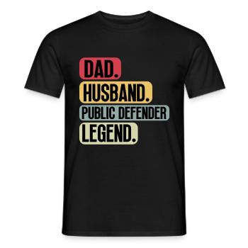 Défenseur public Défenseur public Papa Paroles - T-shirt homme - noir - Devant - AI Model Male 178 light (178cm)