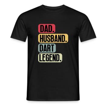 Dart Dad Papa Ehemann Sprüche Lustige Witzig Humor - Männer T-Shirt - Schwarz - Vorne - AI Model Male 178 light (178cm)