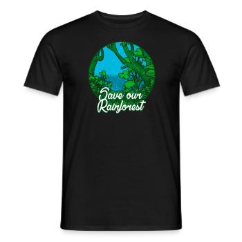 Forêt tropicale tropique protection de l'environnement nature changement climatique - T-shirt homme - noir - Devant - AI Model Male 178 light (178cm)