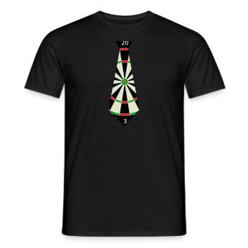 Darts Necktie - Dartboard, Dartboard, Gift - Men's T-Shirt - black - Front - AI Model Male 178 light (178cm)