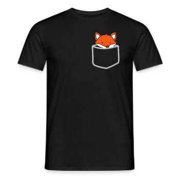 Fox Pocket - sac, renard, cadeau - T-shirt homme - noir - Devant - AI Model Male 178 light (178cm)