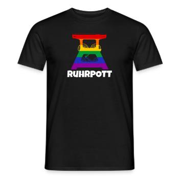 Ruhrpott Rainbow Flag - Men's T-Shirt - black - Front - AI Model Male 178 light (178cm)