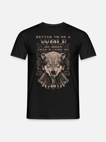 Mejor un lobo de Odín que un cordero de Dios. - Mænd T-shirt - sort