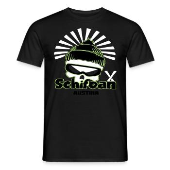 schifoan - Männer T-Shirt - Schwarz - Vorne - AI Model Male 178 light (178cm)
