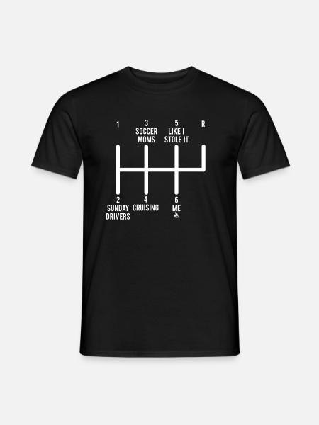Drôle bâton shift voiture poignée course voiture poignée blague - T-shirt homme - noir