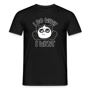 Ich mache, was ich will Panda Einstellung Panda Fi - Männer T-Shirt - Schwarz - Vorne - AI Model Male 178 light (178cm)