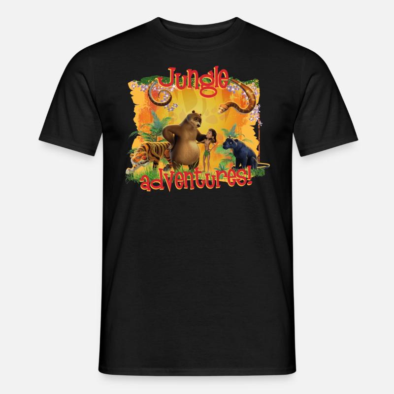Das Dschungelbuch Dschungel Abenteuer - Männer T-Shirt - Schwarz