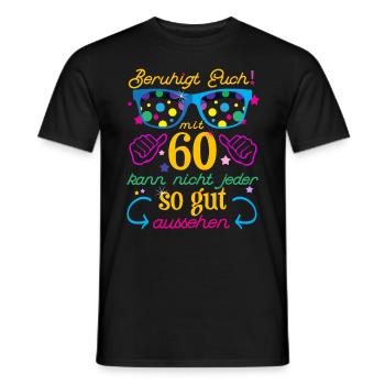 60. Geburtstag Lustige Sprüche für Frauen - Männer T-Shirt - Schwarz - Vorne - AI Model Male 178 light (178cm)