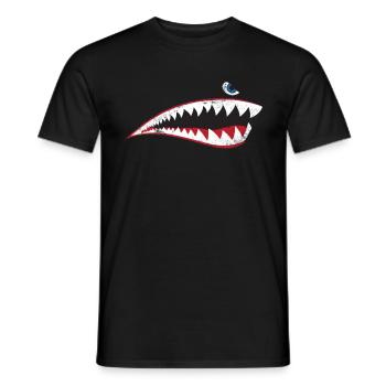 WW2 Nase Kunst World War II Vintage Hai Nase Kunst - Männer T-Shirt - Schwarz - Vorne - AI Model Male 178 light (178cm)