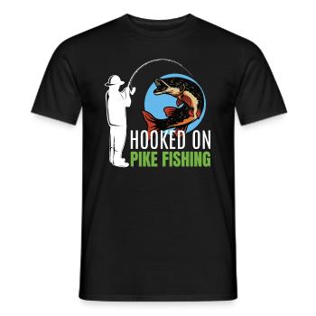 Lustiger Hechtangeln für Hecht Angler - Männer T-Shirt - Schwarz - Vorne - AI Model Male 178 light (178cm)