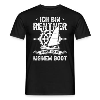 Segeln Segler Segelboot Rentner - Männer T-Shirt - Schwarz - Vorne - AI Model Male 178 light (178cm)