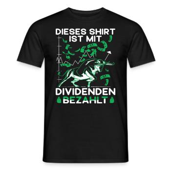Aktien Dividenden Investor Börsen - Männer T-Shirt - Schwarz - Vorne - AI Model Male 178 light (178cm)