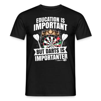 Dart Darts - darts is importanter - Men's T-Shirt - black - Front - AI Model Male 178 light (178cm)