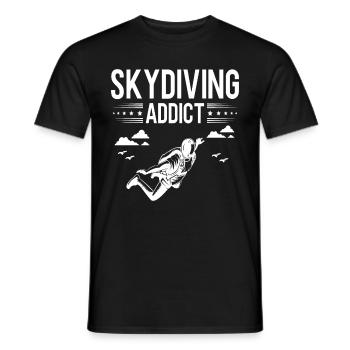 Fallschirmspringen Skydiving - Skydiving Addict - Männer T-Shirt - Schwarz - Vorne - AI Model Male 178 light (178cm)