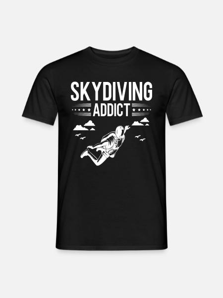 Fallschirmspringen Skydiving - Skydiving Addict - Men's T-Shirt - black