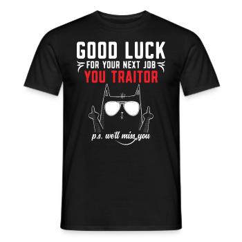 Farewell gift colleagues Job change - Men's T-Shirt - black - Front - AI Model Male 178 light (178cm)