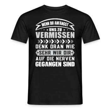 Abschiedsgeschenk Kollegen Jobwechsel - Männer T-Shirt - Schwarz - Vorne - AI Model Male 178 light (178cm)