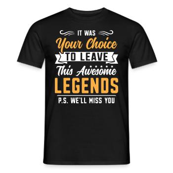 Farewell gift colleagues Job change - Men's T-Shirt - black - Front - AI Model Male 178 light (178cm)