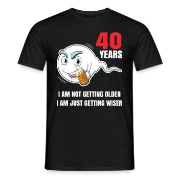 40. Geburtstag Geburtstagsgeschenk 40 Jahre - Männer T-Shirt - Schwarz - Vorne - AI Model Male 178 light (178cm)