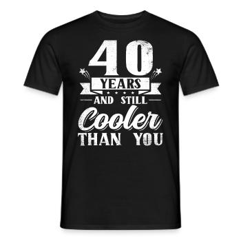 40th birthday birthday gift 40 years - Men's T-Shirt - black - Front - AI Model Male 178 light (178cm)