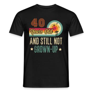40. Geburtstag Geburtstagsgeschenk 40 Jahre - Männer T-Shirt - Schwarz - Vorne - AI Model Male 178 light (178cm)