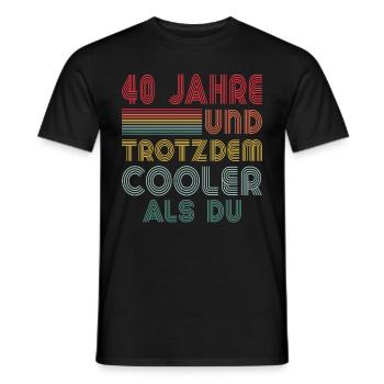 40. Geburtstag Geburtstagsgeschenk 40 Jahre - Männer T-Shirt - Schwarz - Vorne - AI Model Male 178 light (178cm)