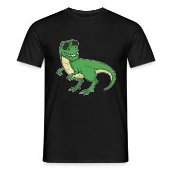 Cool Tyrannosaurus Rex - Dinosaurier T-Rex - Männer T-Shirt - Schwarz - Vorne - AI Model Male 178 light (178cm)