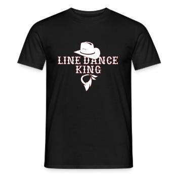 Line Dance, Line Dance, Line Dancing, Gift - Men's T-Shirt - black - Front - AI Model Male 178 light (178cm)