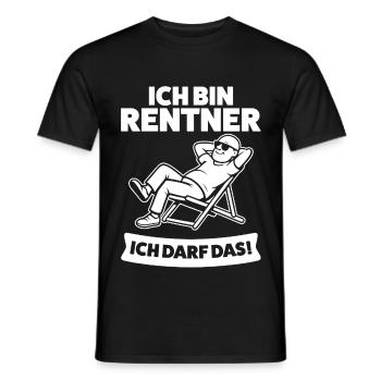I'm a pensioner - I'm allowed to do that - Men's T-Shirt - black - Front - AI Model Male 178 light (178cm)