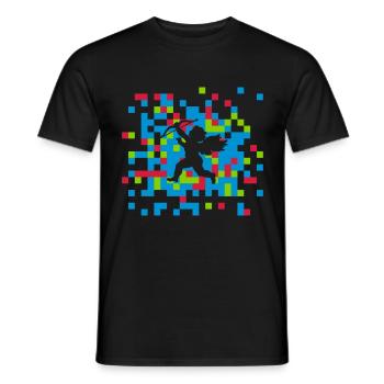 Liebe Kacheln Armor Geschenkidee Partner farben - Männer T-Shirt - Schwarz - Vorne - AI Model Male 178 light (178cm)