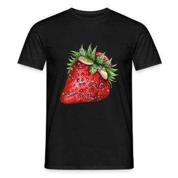 Christmas Erdbeere - Männer T-Shirt - Schwarz - Vorne - AI Model Male 178 light (178cm)